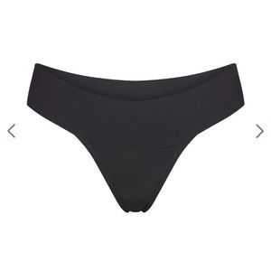 Skims knit beachwear cheeky bottom in black